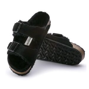 NEW Birkenstock Arizona Shearling Suede Leather, sz 9US/40EU